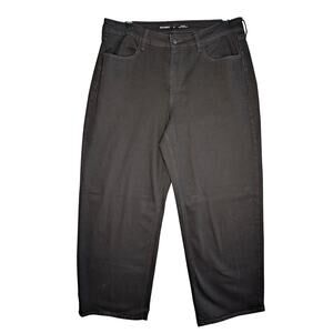 Old Navy Black Jack Wow Wide Leg Jeans High Rise Stretch Denim Women Size 16